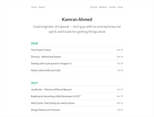Tablet Screenshot of kamranahmed.info